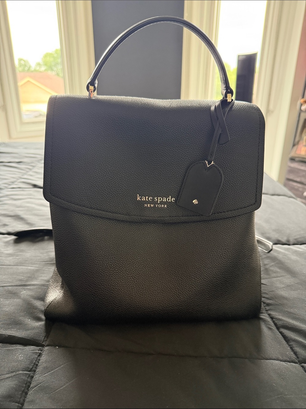 kate spade Black Pebbled Leather Satchel